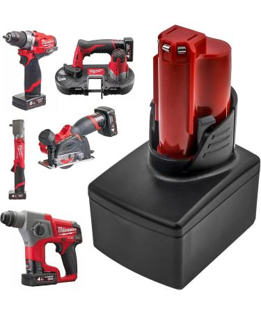 JRINK Milwaukee Battery Replacement - Compatible with M12 C12 and More | International Shipping Available - Buy Online on GoSupps.com