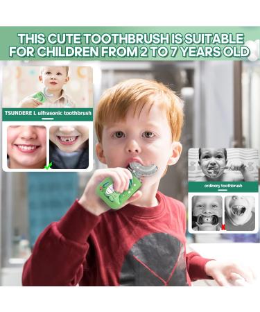 TSUNDERE L Kids Electric Toothbrush - 6 Clean Modes, 60s Smart Reminder, IPX7 Waterproof - Green - Buy Online on GoSupps.com