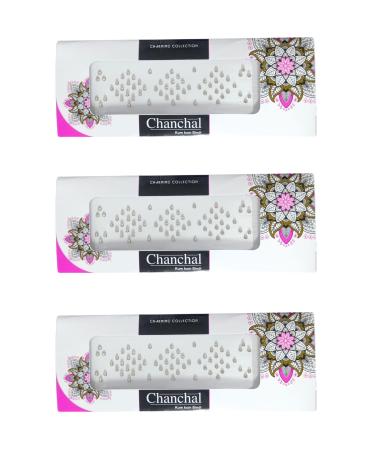 Traditional bridal Small Matching Shiny Stone Bindi Women FOREHEAD Silver Bindis
