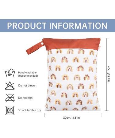 SEAUR Dry Wet Bag - Big Baby Diaper Bag for On-the-Go Kindergarten & Travel | Washable Reusable Zippered Bag for Swimming & Gym - 2 Pieces (30x40cm) - Buy Online on GoSupps.com