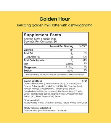 LIVE IT UP | Golden Hour: Relaxing Golden Milk Latte with Ashwagandha - Buy Online on GoSupps.com