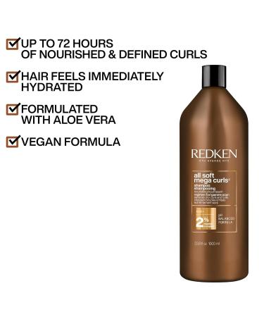 Redken All Soft Mega Curls Shampoo & Conditioner Set | Moisturizing for Curly & Coily Hair | With Aloe Vera | 33.8 Fl. Oz (Pack of 2) - Buy Online on GoSupps.com