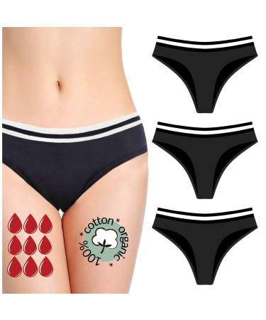 Noblood period underwear 2-3 tampons - washable - cotton - ecologically - menstruation - underwear for the period - period - periode briefs - absorbing - girls - XXS / 3XL GWen -Pack M