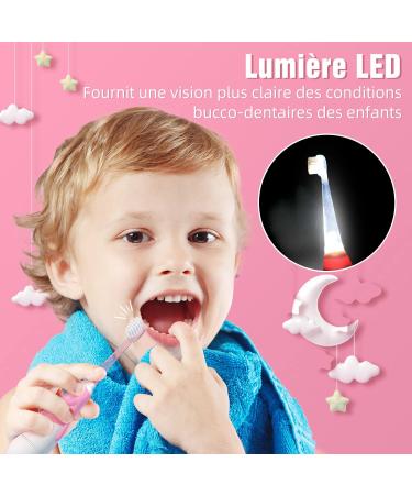 Seago Electric Toothbrush for Kids (6 Months - 4 Years) - Waterproof Smart Timer LED Colors 4 Brush Heads Battery Included - SG513 Pink - Buy Online on GoSupps.com