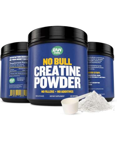 No Bull Creatine Powder - Optimized Creatine Monohydrate for Faster Recovery Muscle Growth & Strength | 500g Bulk Supplements for Men & Women - Buy Online on GoSupps.com