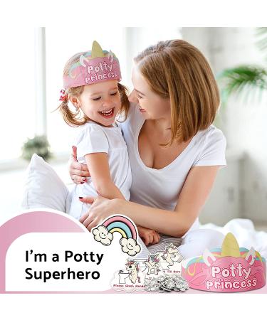Potty Training Chart for Toddler Girls - Unicorn Design with 35 Reusable Magnetic Stickers | Reward System & Crown Included | 3 Easy Steps - Buy Online on GoSupps.com