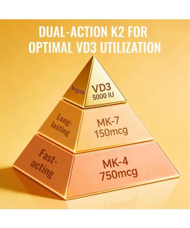 FAMILI+ 90 Days Vegan Vitamin D3 5000IU +K2 900Mcg Softgel with Coconut MCT Oil | 5000IU Plant Source Vitamin D3+750Mcg MK4+150Mcg MK7 | Broad Spectrum K2| Bone Muscel Teeth Overall Health|100% Vegan - Buy Online on GoSupps.com