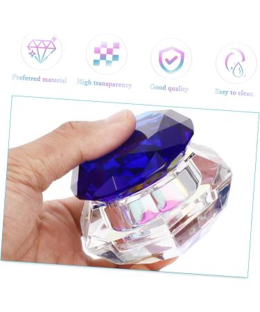 minkissy Nail Art Crystal Cup Cosmetics Cream Glass Manicure 6.5x8cm Blue - Buy Online on GoSupps.com