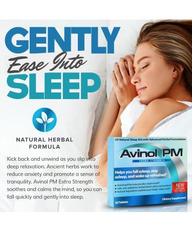 Avinol PM Extra Strength - Natural Sleep Supplement (30ct) - Buy Online on GoSupps.com