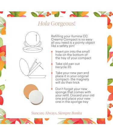 Ilumina CC Creamy Compact SPF 50+ Refill by Sofia Vergara - Mineral Sunscreen & Cream Foundation Balm for All Skin Types - Blurring Matte Light Coverage - Water Resistant 10g (2N Light Beige - Buy Online on GoSupps.com