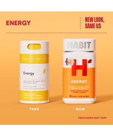 Buy Habit Energy Supplement 2 Pack - Boost Energy Focus & Alertness | Vegan Non-GMO Natural Caffeine - Buy Online on GoSupps.com