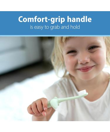 Dr. Brown's Infant-to-Toddler Training Toothbrush Set - Mint Elephant & Fluoride-Free Strawberry Baby Toothpaste for 0-3 Years - Buy Online on GoSupps.com