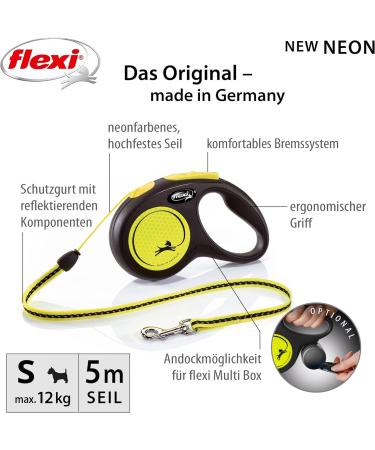 Buy Flexi Neon Reflective Cord 5m (12kg) - Black/Neon Yellow | International Shipping Available - Buy Online on GoSupps.com