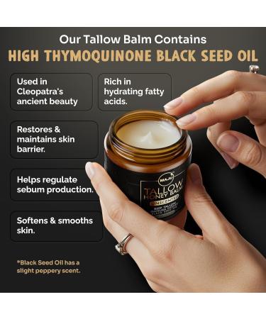 MAJU Beef Tallow Manuka Honey Balm Unscented (2 oz) Grass-Fed Beef Tallow for Skin with Organic Black Seed Oil Manuka Honey and Organic Beeswax Skin and Face Moisturizer for Deep Hydration Unscented 2 Ounce (Pack of 1) - Buy Online on GoSupps.com