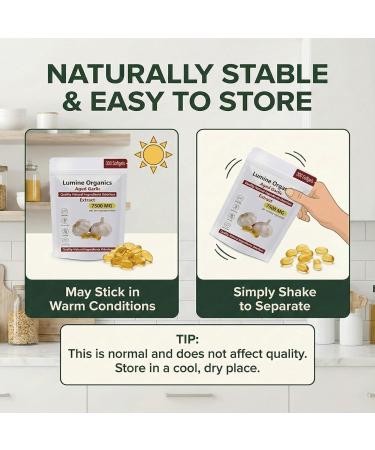 Lumine Organic Aged Garlic Louma Aged Garlic Aged garlics 7500mg Odorless Organic Garlic Supplement All-Natural Vegetarian (1pcs) - Buy Online on GoSupps.com