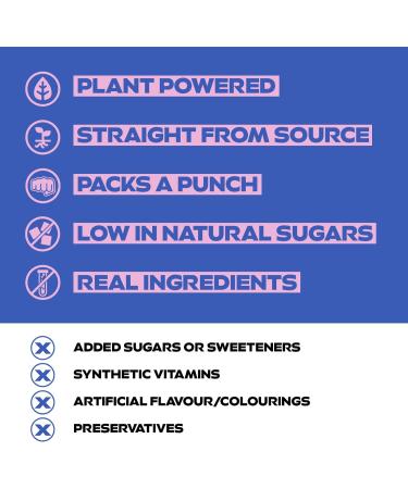 MOJU Gut Health Raspberry Shots - 12x60ml Prebiotic Natural Ingredients Dairy Free No Added Sugars or Sweeteners Vegan Raspberry 12 x 60ml Shots - Buy Online on GoSupps.com