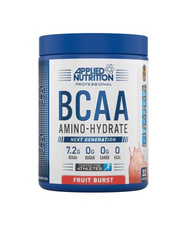 Applied Nutrition BCAA Powder - Branched Chain Amino Acids BCAAs Supplement Amino Hydrate Intra Workout & Recovery Energy Drink (450g - 32 Servings) (Fruit Burst) Fruit Burst 32 Servings (Pack of 1)