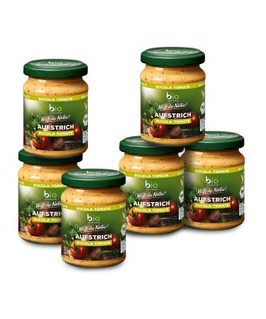 Biozentral Brot spread arugola tomato |6 x 125 g |vegan gluten- & lactose-free |Fruity spicy |Spread based on sunflower seeds |Delicious on bread or to refine dishes