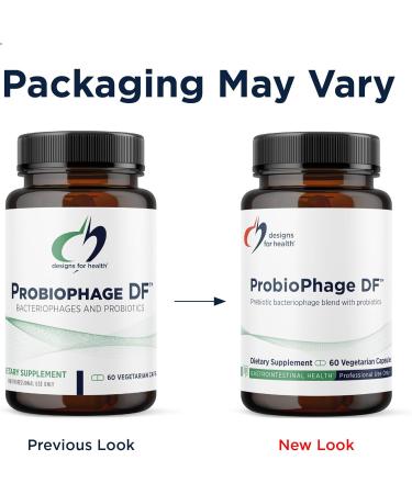 Designs for Health Probiophage DF - Bacteriophage Prebiotic + Probiotic Supplement - Probiotics for Digestion + Immune Support - Dairy Free Pre and Pro Biotics in Delayed Release Capsules (60 Count) 60 Count (Pack of 1) - Buy Online on GoSupps.com