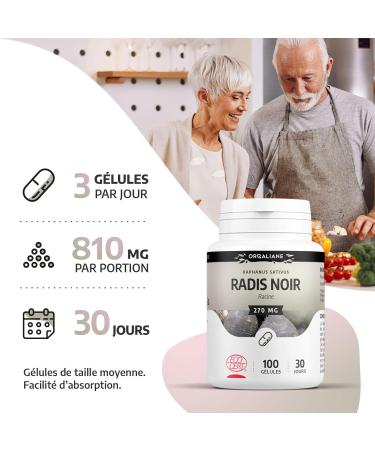 Organic Black Radish 270 mg - 100 capsules - Ecocert Certified - Orgaliane - Buy Online on GoSupps.com