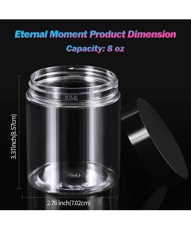 Eternal Moment 8 oz Plastic Jars with Lids 30 Pack - BPA Free Clear Cosmetic Containers for Lotions, Sugar Scrub, Body Butters - Refillable and Empty - Ideal for Slime and Samples - Buy Online on GoSupps.com