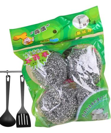 Stainless Steel Cleaning Ball | Multipurpose Steel Wire Ball | Cooking Utensils Scrubber Ball Multipurpose Dish Washing Ball Solid Build For Pot - Buy Online on GoSupps.com