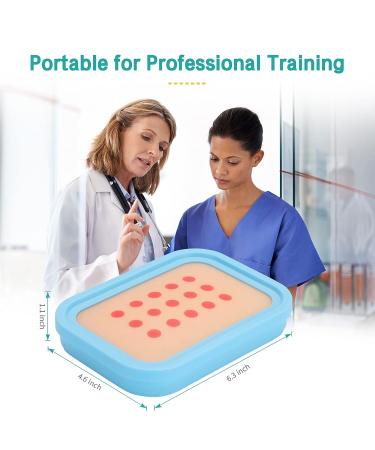 Intradermal Injection Training Pad - Silicone Practice Model for Nurses and Medical Students - 15 Injection Spots - Buy Online on GoSupps.com