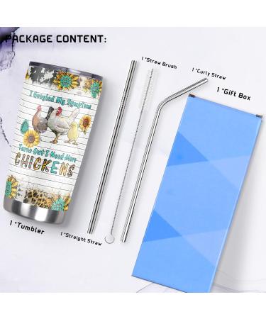 Cosictic Chicken Gift for Chicken Lover Chicken Owner Chicken Lady Chicken Mama I Googled My Symptoms Need More Chicken 20 Oz Travel Tumbler - Buy Online on GoSupps.com