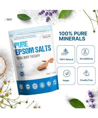 Pure Epsom Salts | Magnesium Sulphate Bath Salt (2kg Pack) - Buy Online on GoSupps.com
