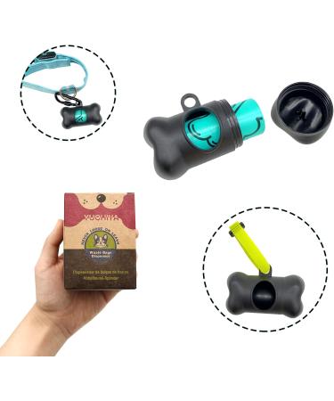 YUCHIYA Dog Poop Pickup Bags Holder Dispenser with Standard-Sized Leak-Proof Scented Doggy Waste Bags and Carabiner Hook and Loop Fastener Never Loose on Leash Lead Again Black 1 Holder 15 Bags - Buy Online on GoSupps.com