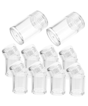 Housoutil 12pcs Boxes Clear Holesml Small with Cosmetic Sifter Empty Refillable Cases Makeup Net Powder Loose