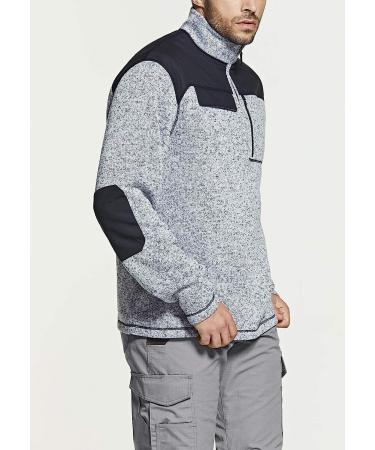 CQR Men's Thermal Fleece Half Zip Pullover - Heather Grey Large - Buy Online on GoSupps.com