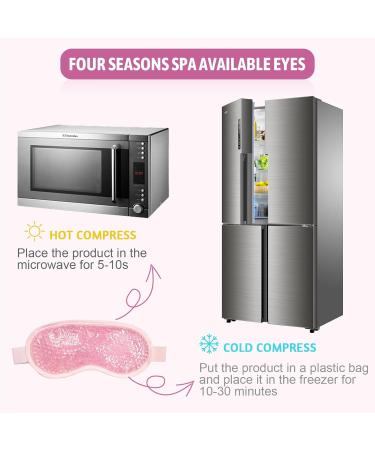 Cooling Eye Mask | Gel Pearl Cool Mask for Hot/Cold Therapy | Eye Relaxation & Sleep Aid | Reusable Pink Design - Buy Online on GoSupps.com