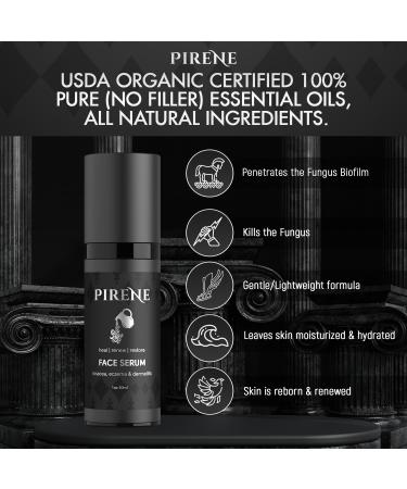 Pirene Organic Face Serum - Redness Relief Moisturizer for Dry Sensitive Skin Rosacea Eczema & Dermatitis | 1.0 fl oz Exfoliating Lotion - International Shipping Available - Buy Online on GoSupps.com