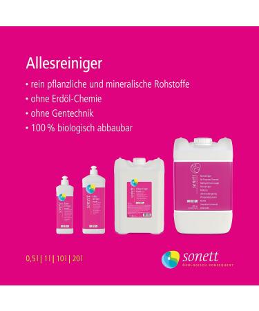 Sonett All Purpose Cleaner with Natural Organic Orange and Lemongrass Oil Scent 0.5 L - Buy Online on GoSupps.com