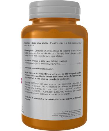 NOW Sports Nutrition D-Ribose Pure Powder 113g - Buy Online on GoSupps.com