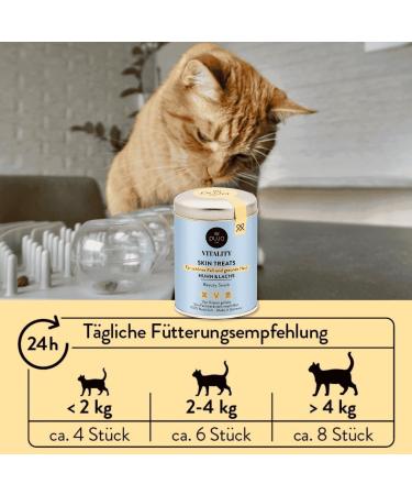 Buy Puja Katzensnack for Shiny Fur & Healthy Skin | Chicken & Salmon Treats Biotin & Omega Rich 150g - International Shipping Available - Buy Online on GoSupps.com
