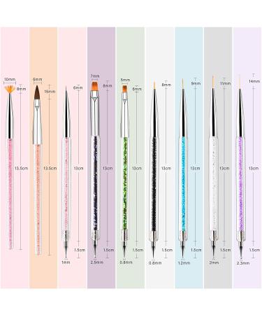 TOCOLES 9PCS Nail Art Brushes Set for Home and Salon Use - Nail Liner Brush, Dotting Pens Included - Buy Online on GoSupps.com