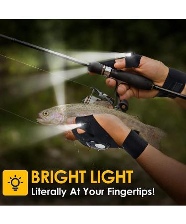 LED Flashlight Gloves for Men - Gifts for Dad, Boyfriend, Husband - Perfect for Fathers Day, Birthdays - Cool Gadgets for Mechanic, Car Guy - Unique Camping, Fishing, Hunting Gift - Black - Buy Online on GoSupps.com