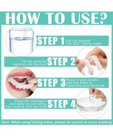 Brightening Dentures Prostheses - Cosmetic Veneers Teeth Set for Men & Women | Instant Fake Teeth Solutions - Buy Online on GoSupps.com