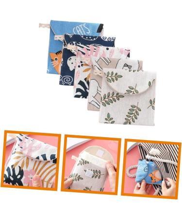 Healifty 20 Pcs Sanitary Napkin Storage Bag - Leaf Knitted Fabric, Gray Bottom - Pack of 4 (1 Count) - Buy Online on GoSupps.com