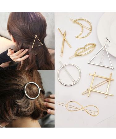 Cuhair 7 stalks metal round feather leaf hair clips/hair clips hair clip hairpong hair gripper hair clip hairdress hair accessories color-1