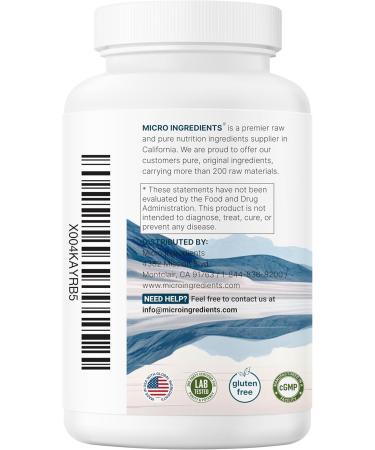 Micro Ingredients Magnesium Glycinate 350mg Per Serving 240 Veggie Capsules | Potent Elemental Form 100% Chelated Highly Bioavailable | Healthy Muscle Bones & Mood Support Supplement | Non-GMO - Buy Online on GoSupps.com