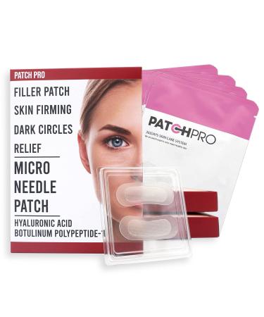 PATCH PRO Micro Eye Patch Hyaluronic Acid Fine Lines, Puffy Eyes, Forehead Lines Microneedle length 0.25mm Patches 4 Pairs