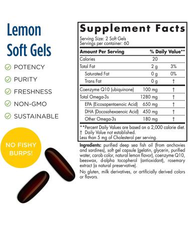 Nordic Naturals Ultimate Omega + CoQ10 1000mg - 120 Soft Gels for Heart & Brain Health - Buy Online on GoSupps.com
