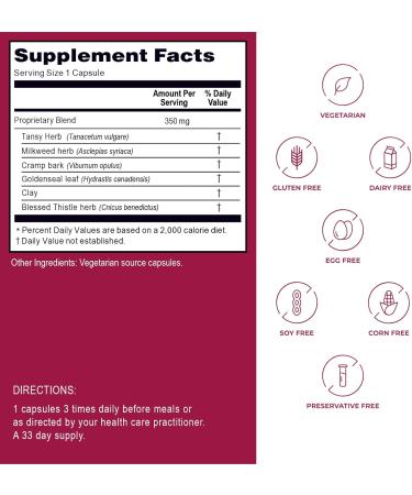 Kroeger Herb Candida Formula #2 Cleanse Support Supplement for Healthy Yeast Levels | Vegetarian Non-GMO | 100 Capsules - Buy Online on GoSupps.com