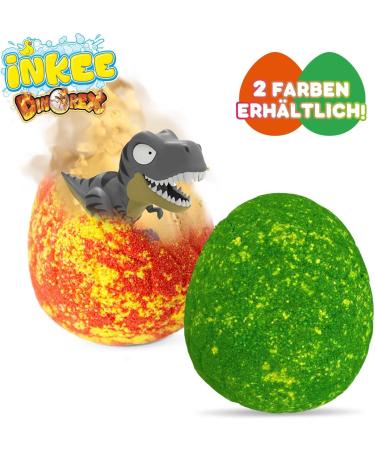 Inkee Surprise Dino Bath Balls - Egg-Shaped 100g Bombs with Dinosaurs & Apple Ice Tea Aroma for Kids - Buy Online on GoSupps.com