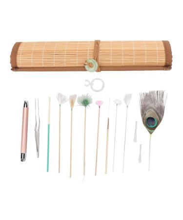 Portable Ear Pick Massage Set - 8 Feather Sticks for Salon, Relieve Fatigue and Earwax, Travel-friendly - Buy Online on GoSupps.com