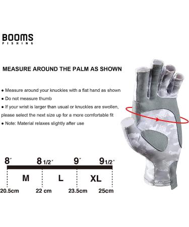 Booms Fishing FG2 UPF50+ Sun Protection Fingerless Gloves | Men Women | For Fishing, Kayaking, Hiking, Driving, Outdoor Activities | Gray Medium - Buy Online on GoSupps.com