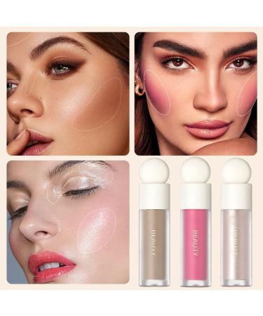 Erinde Liquid Highlighter Makeup Stick - Natural Glossy Finish Lightweight & Cruelty-Free | Face Illuminator #02 #003 - Buy Online on GoSupps.com
